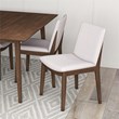 Kingston Mid-Century Modern Beige Fabric Dining Chair Set of 2