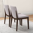 Kingston Mid-Century Modern Beige Fabric Dining Chair Set of 2