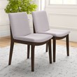 Kingston Mid-Century Modern Beige Fabric Dining Chair Set of 2