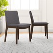 Muncy Modern Gray Fabric Dining Room & Kitchen Chair Set of 2