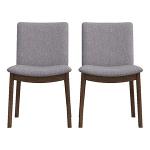 Muncy Modern Gray Fabric Dining Room & Kitchen Chair Set of 2