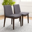 Muncy Modern Gray Fabric Dining Room & Kitchen Chair Set of 2