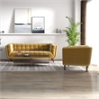 Kelvin Mid-Century Pillow Back Velvet Sofa and Lounge Chair Set in Gold
