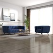 Kelvin Mid-Century Pillow Back Velvet Sofa and Lounge Chair Set in Blue