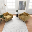 Karmen Mid-Century Pillow Back Velvet Lounge Chair in Gold (Set of 2)