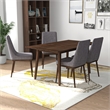 Alena Modern Solid Wood Walnut 5 Piece Dining Room & Kitchen Set