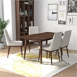Altus Modern Solid Wood Walnut Dining Room & Kitchen Table and 4 Chair Set