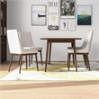 Altus Modern Solid Wood Walnut Dining Room & Kitchen Table and 4 Chair Set