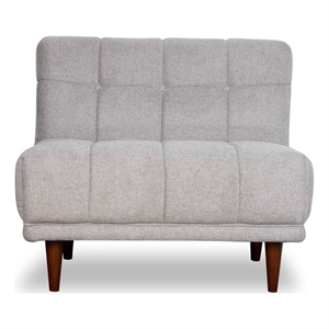 alia mid century modern  tight back fabric lounge chair in light grey