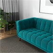 Alosio Modern Chesterfield Turquoise Velvet 86