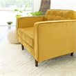 Conway Mid-Century Tufted Back Upholstered Velvet Armchair in Gold