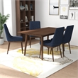 Andrea Modern Solid Wood Walnut Kitchen & Dining Room Table and Chairs for 4