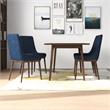 Andrea Modern Solid Wood Walnut Kitchen & Dining Room Table and Chairs for 4