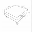 Hudson Mid-Century Square Velvet Upholstered Ottoman in Dark Blue