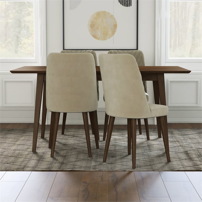 Aveline Mid Century Modern 5 Piece Dining Room Set