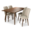 Aveline Mid Century Modern 5 Piece Dining Room Set