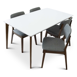 Siriana Modern Solid Wood Dining Room & Kitchen Table and Chair Set