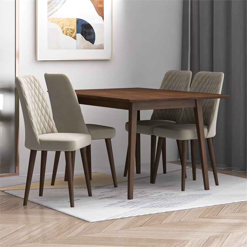 Alpen Mid Century Modern Kitchen Table and Chairs for 4