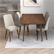 Alpen Mid Century Modern Kitchen Table and Chairs for 4