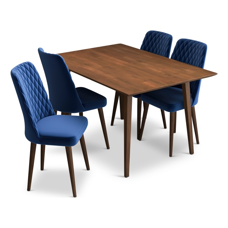 Alpen Mid Century Modern Kitchen Table and Chairs for 4