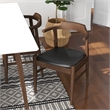 Alpen Modern Solid Wood Table and Black Leather Chair Dining Room & Kitchen Set