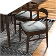 Alpen Modern Solid Wood Table and Gray Fabric Chair Dining Room & Kitchen Set
