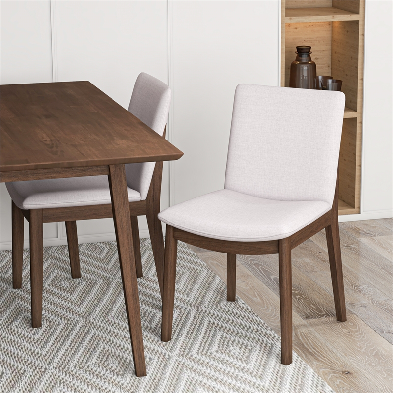 Adir Mid-Century Style 5 Piece Solid Wood Dining Room Set