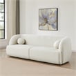 Querno Modern Luxury Japandi Style Boucle Fabric Curvy Sofa Couch in Cream