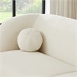 Querno Modern Luxury Japandi Style Boucle Fabric Curvy Sofa Couch in Cream
