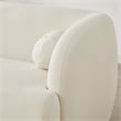 Querno Modern Luxury Japandi Style Boucle Fabric Curvy Sofa Couch in Cream