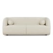 Querno Modern Luxury Japandi Style Boucle Fabric Curvy Sofa Couch in Cream