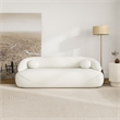 Borsan Modern Luxury Japandi Style Boucle Fabric Curvy Sofa Couch in Ivory