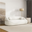 Borsan Modern Luxury Japandi Style Boucle Fabric Curvy Sofa Couch in Ivory