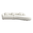 Galler Mid Century Modern Luxury Japandi Style Boucle Fabric Couch in Cream