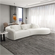 Galler Mid Century Modern Luxury Japandi Style Boucle Fabric Couch in Cream