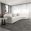Galler Mid Century Modern Luxury Japandi Style Boucle Fabric Couch in Cream
