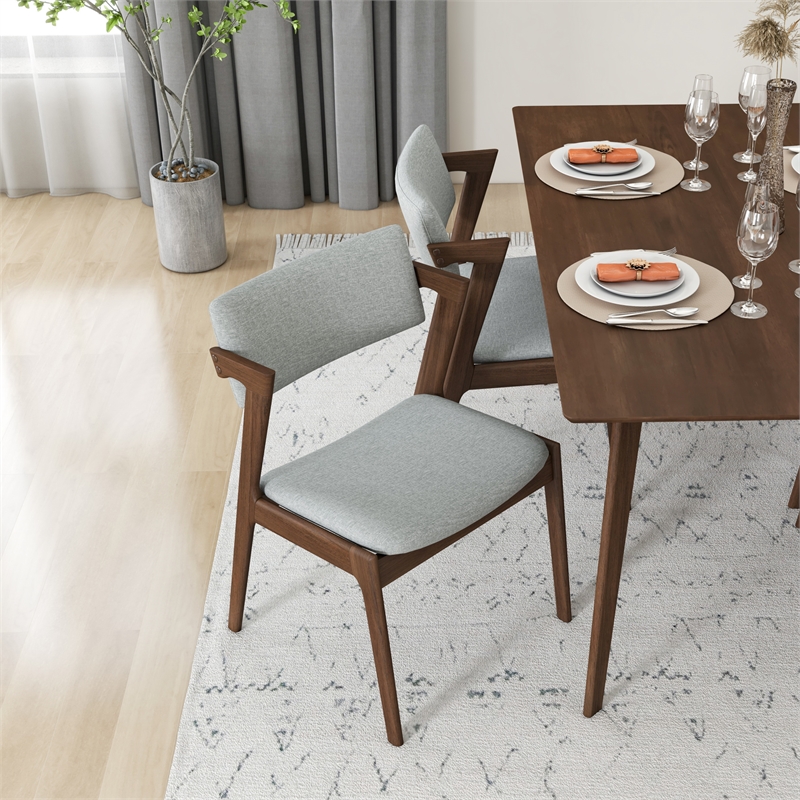 Abbet Mid-Century Modern Style 5 Piece Solid Wood Dining Room & Kitchen Set