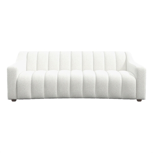ballen mid century modern luxury tight tufted back french boucle couch in cream