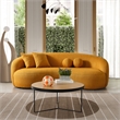 Bloom Japandi Style Luxury Modern Boucle Fabric Curvy Couch in Dark Yellow