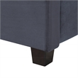 Elda Mid Century Modern Gray Velvet Upholstered Queen Platform Bed