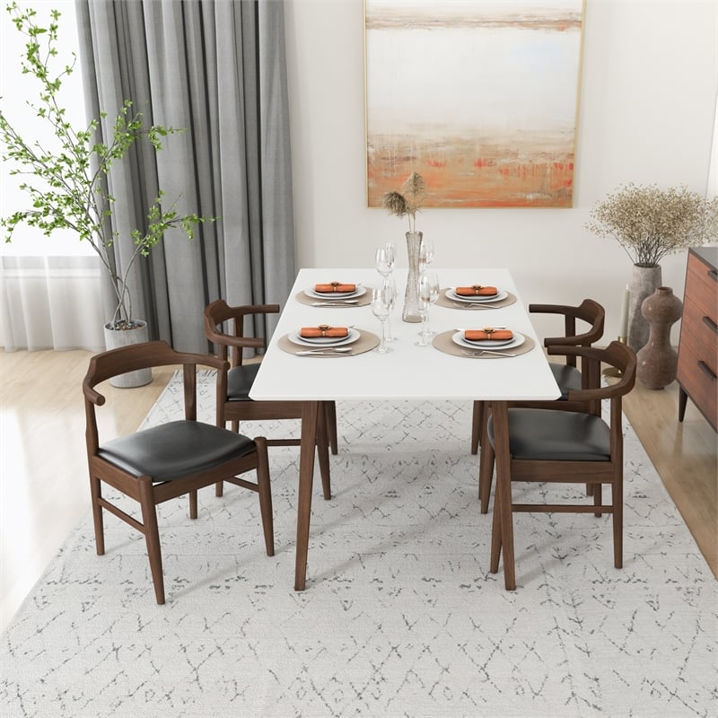 Dartmouth Modern Kitchen & Dining Room Solid Wood 5 Piece Furniture Set