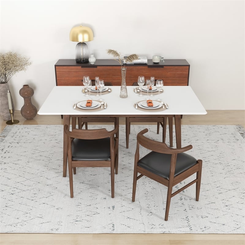 Dartmouth Modern Kitchen & Dining Room Solid Wood 5 Piece Furniture Set