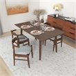 Dartmouth Modern Kitchen Solid Wood Table and Gray Fabric Chairs for 4