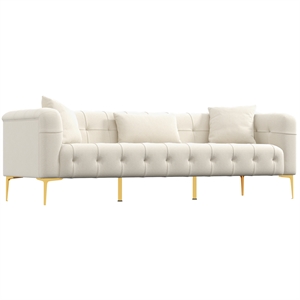 ursula luxury modern tufted french boucle fabric living room cream couch