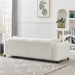 Mansen Mid Century Modern Luxry Tight Pillow Back French Boucle Couch in Cream