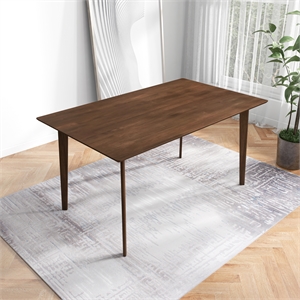 arian modern style solid wood walnut rectangular 59-inch dining table