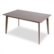 Modern Style Solid Wood Walnut Rectangular 59-inch Dining Table