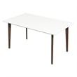 Arian Modern Style Solid Wood Walnut/White Top Rectangular 59-inch Dining Table