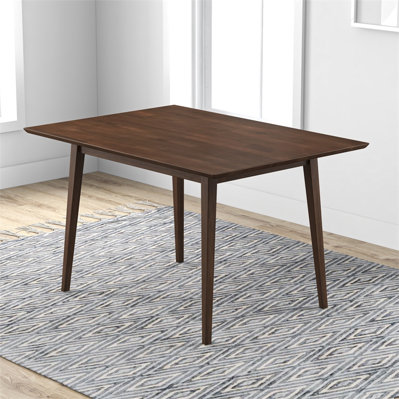 Verona Modern Style Solid Wood Walnut Rectangular Kitchen&Dining Room ...