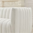 Rasem Modern Luxry Tight Tufted Back Cream French Boucle Fabric Couch